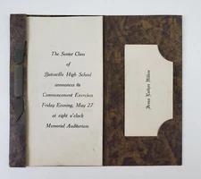 1932 Batesville High School Indiana Vtg Graduation Invitation IN Commencement