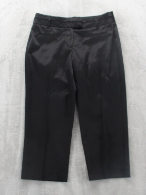 Zac & Rachel Petite Capri Pants Women's 4P Black Stretch Faux