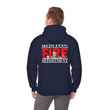 Boston Fire Department Skyline Cityscape Unisex Heavy Blend  Hooded Sweatshirt