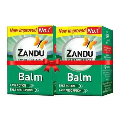 2 X Zandu Balm Ayurvedic Headache Body Ache Pain Cold Sprain Relief Fast 50ml