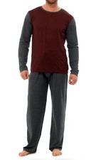 Mens Pyjamas Sets PJ's Nightwear Loungewear Cotton Pyjama Set Size S-4XL