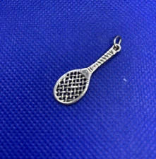Sterling Silver Tennis Racket Charm/Pendent