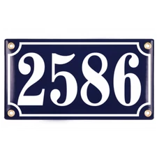 Porcelain address plaque 4.8″x8.7″  handcrafted enamel house number sign