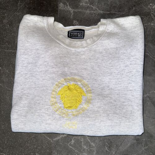 Vintage 90’s Versace Classic V2 Designer Medusa Logo Sweater Men’s Size L Chanel - Afbeelding 1 van 8