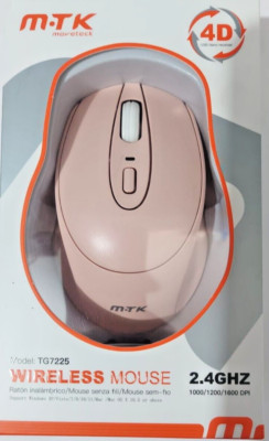 MOVETECK 1600 DPI WIRELESS 3D 2,4 GHZ KABELLOSE MAUS ROSA PINK TG7225