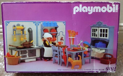Lot Playmobil Vintage Série Rose époque 1900 - Personnages, Calèche, Animaux - Années 90