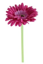 CERISE HOT PINK GERBERA DAISY ARTIFICIAL SINGLE STEM 8CM SILK FLOWER -55CM LONG