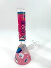 11" Cute Cartoon Heavy Glass Bongs  Filter 14mm Bowl Bubbler Girls Gift
