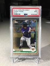 2019 Topps Pro Debut Gold 16/50 Terrin Vavra #47 - PSA 9 - POP 1 (none higher)
