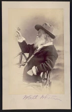 8" x 10"  1873 Walt Whitman Photograph Picture Print Butterfly