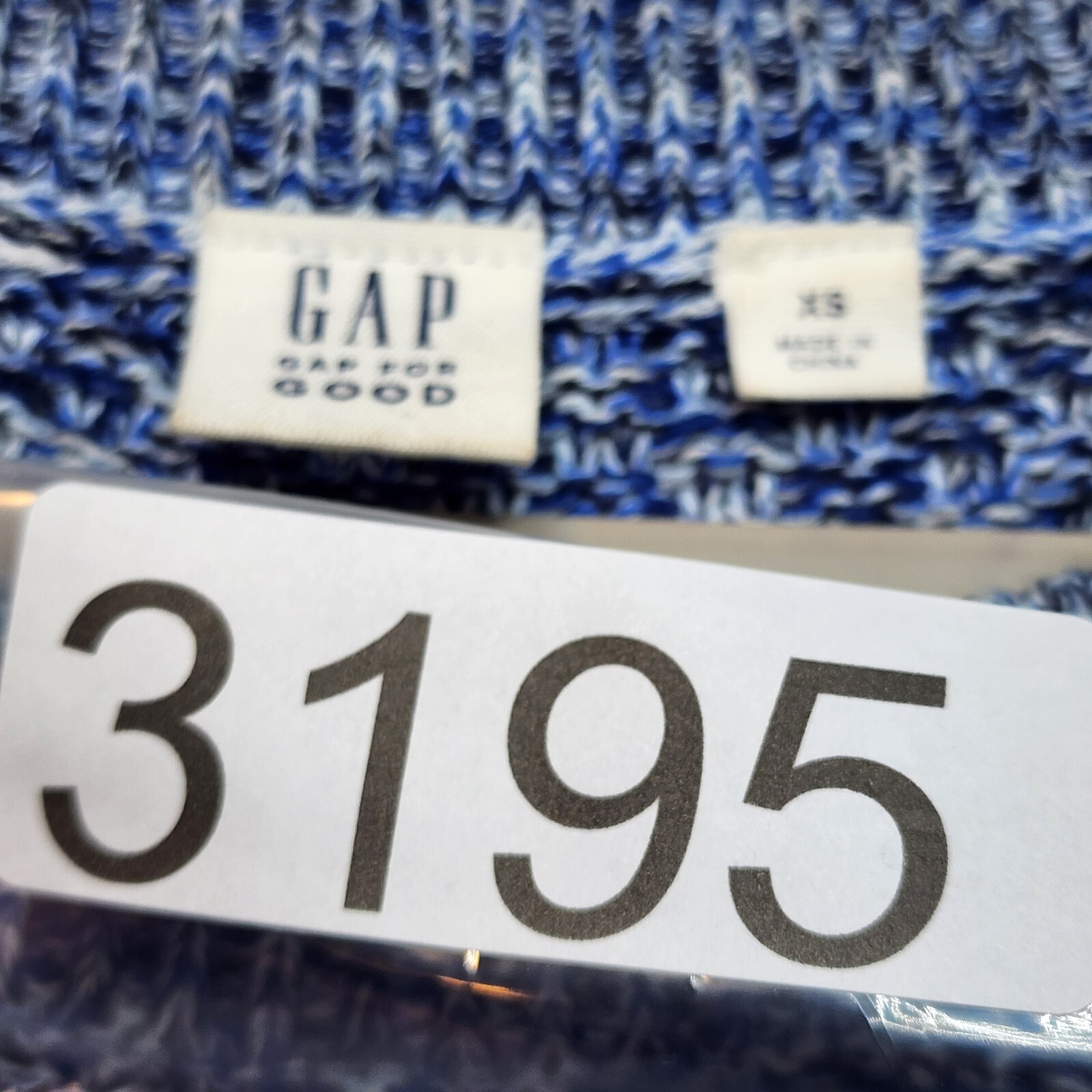 Gap Womens Pullover Sweater Extra Small Blue Long… - image 8