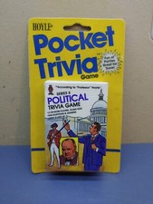 LOT OF 4 Vintage 1984 Hoyle Pocket Political Trivia Series 6 Card Game - Sealed