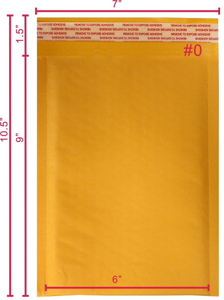 Lot De 250 Enveloppes Bulles Rembourrées Polycyberusa #0 - Format 7x10 Pouces, Idéal Pour Expédition