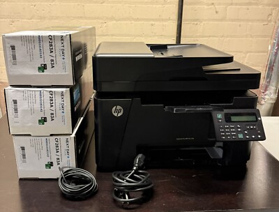 HP LaserJet M127fn MFP Laserjet Printer Scanner Copier FAX With 3 Toners