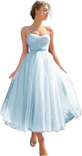 Vestidos de graduación hasta el té para mujer novia adolescentes dama de honor noche fiesta vestido - Imagen 217 de 252