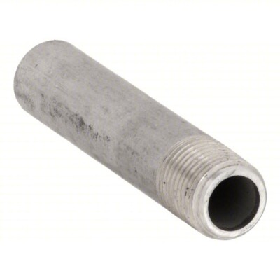 1/2'' x 4'' Long Pipe Nipple Schedule 80 Threaded on One End 304 Stainless Steel