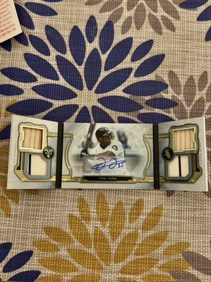 2020 TOPPS TRIPLE THREADS FRANK THOMAS WINDOW INTO GREATNESS AUTO BAT JERSEY 5/5