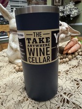Nuevo - Enfriador de botellas de vino YETI Rambler grande azul marino ¡Gran regalo!