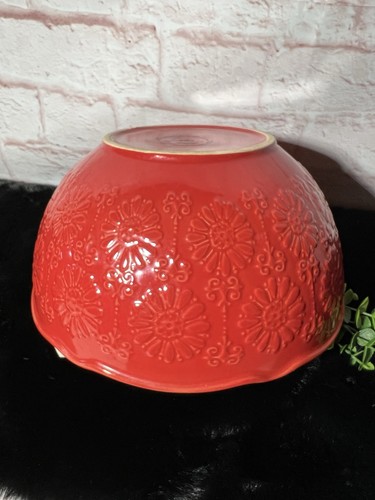 Pioneer Woman - Mixing Bowl - Floral Pattern - RED - 10.5" - Flower - Kitchen - Picture 11 of 13
