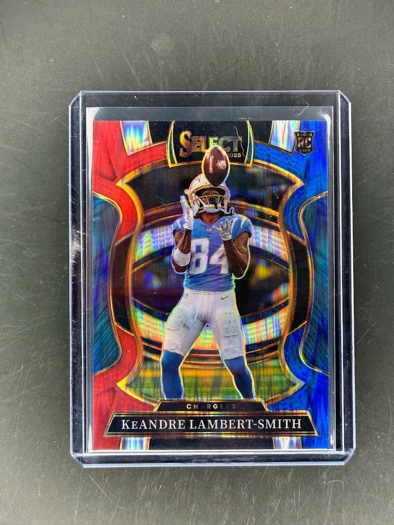 2025 Panini Select Keandre Lambert-Smith Tie-Dye Prizm Refractor RC #3 Chargers