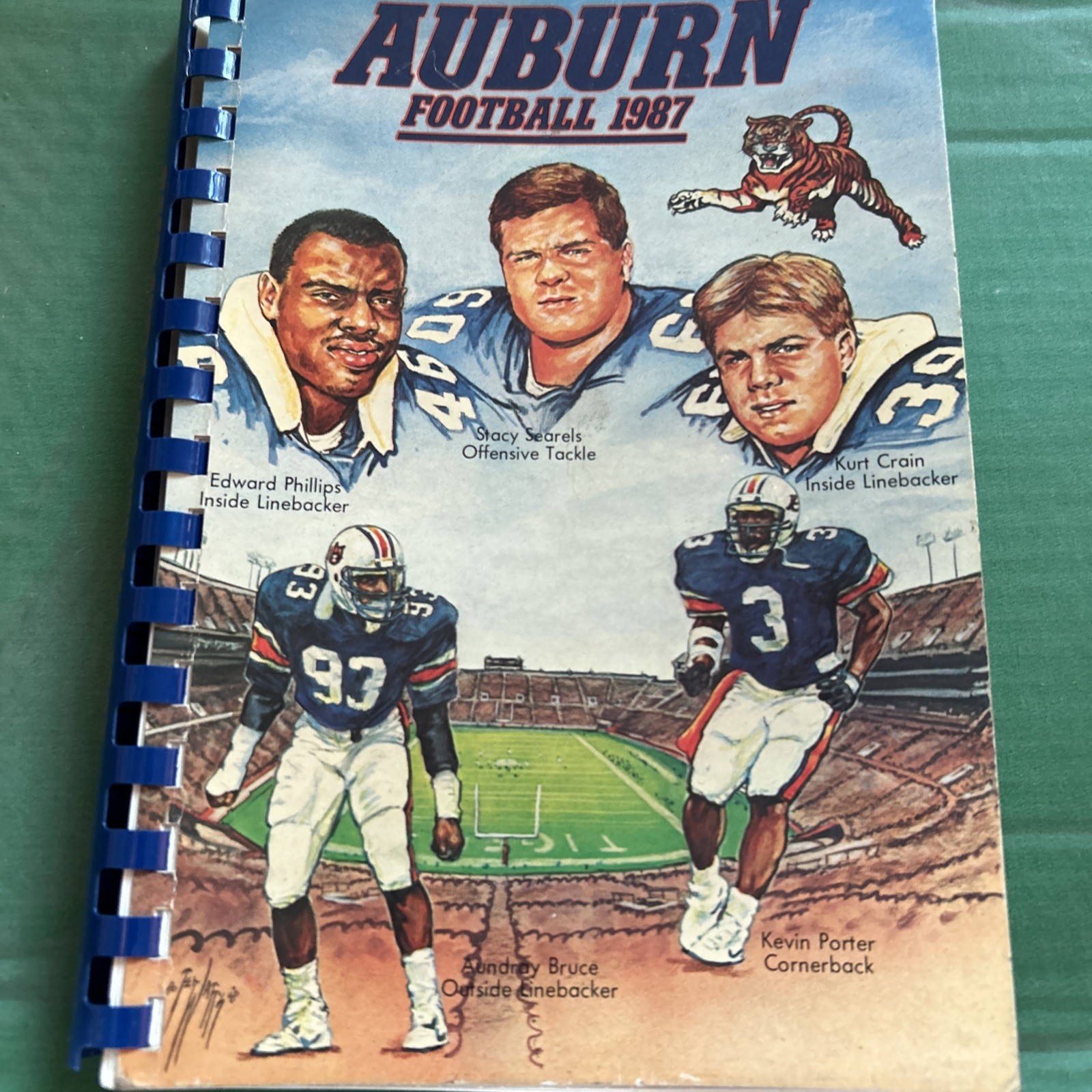 1987 Auburn Football Media Guide SEC Champions Pat Dye Aundray Bruce Tracy Rocke