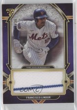 2024 Triple Threads Single Jumbo Relics Amethyst 4/36 Francisco Lindor 16wc