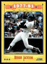 Reggie Jackson 1988 Score #502 New York Yankees FREE SHIPPING AutographDen