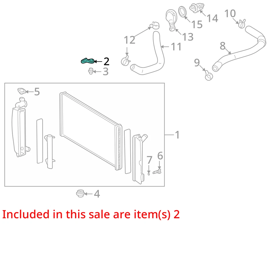 ПОДХОДИТ ДЛЯ 2003-2008 PONTIAC VIBE КРОНШТЕЙН RAD UPR 88969098 - НОВЫЙ OEM 88969098 - Изображение 2 из 3