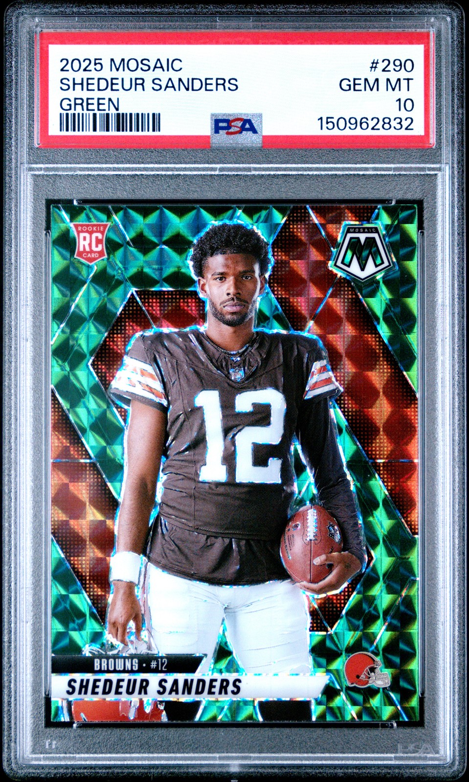 Shedeur Sanders Panini Mosaic #290 Green