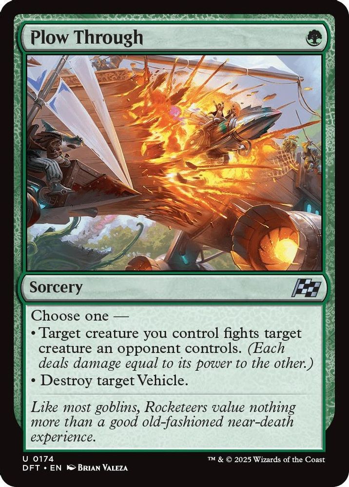 2025 Magic: The Gathering: Aetherdrift - Plow Through (#174, U, Lightly Played)