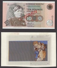 Scotland 10 Pounds 1.5.1997 Commemorative SPECIMEN plus Transperancy P-226as UNC