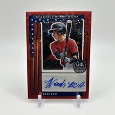 2026 Prizm Stars & Stripes Noah Burt Red Disco RC Auto /25 #NTS-NB 13/14U USA