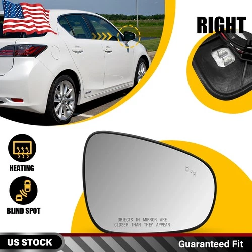 Right Side Mirror Glass For Lexus GS350 2013-2020 with Heated and Blind Spot