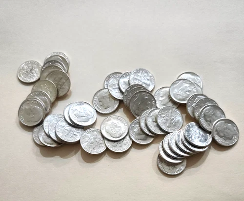 1962 SILVER PROOF ROOSEVELT DIME ROLL OF (48)