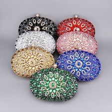 Women Evening Purse Diamond Crystal Evening Wedding Clutch Handbag Shoulder Bag