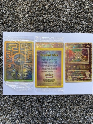 ancient mew pokemon card ebay SEALED Ancient Mew Pokemon New Movie Promo Double Holo Foil Rare 1999-2000 Card