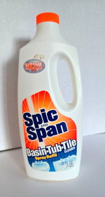 Vintage 1990's 1992-1994 Spic And Span Bathroom Cleaner Bottle 32 Oz.