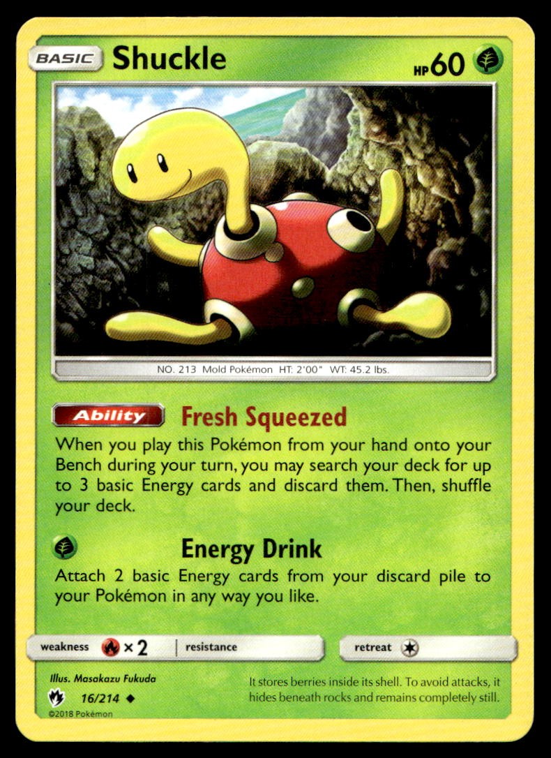 NM Shuckle [SM - Lost Thunder 16/214] Uncommon Pokemon TCG