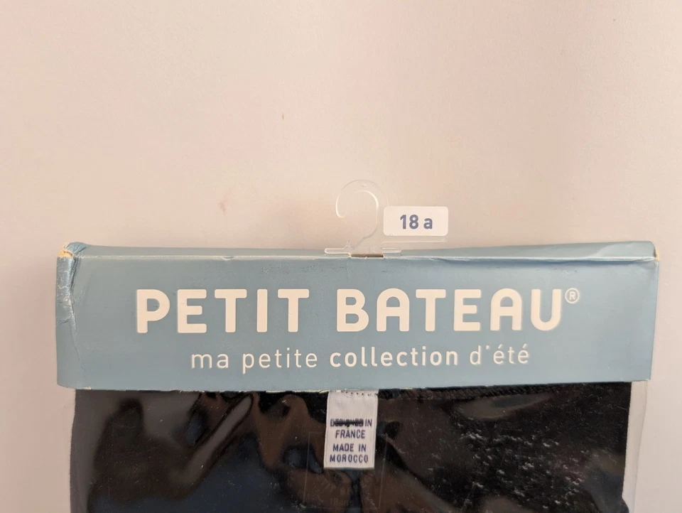 Nueva con etiquetas Camiseta Petit Bateau Manches Extra Larga Negra Talla 18 ans Foto 3 de 4