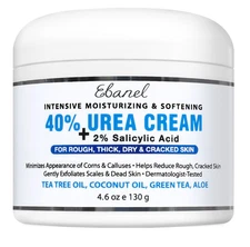 Ebanel Urea Cream 40% plus Salicylic Acid 2%, Foot Cream for Dry Cracked Heels F