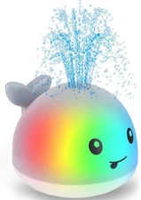 ZHENDUO Baby Bath Toys, Light Up Toys Spray Water Toy, Grey-a 