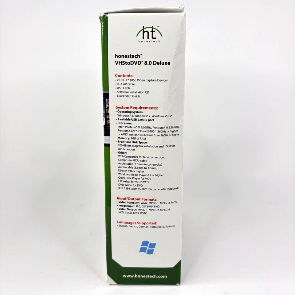 Honestech VIDBOX VHS to DVD 8.0 Deluxe Converter Video Audio Photo New Open Box - Image 2 of 4