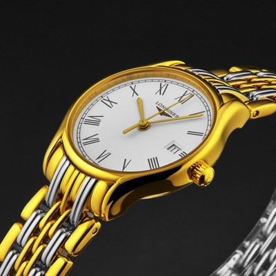 Longines Women's Lyre White Dial Two-Tone Steel Quartz Watch L4