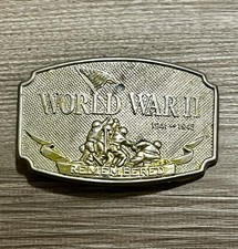 Vintage 1992 World War II 2 Iwo Jima Commemorative Belt Buckle US Military