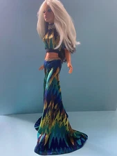 Cold Shoulder Rainforest Knit 2pc Pantsuit Separates Fit Tiffany Taylor Doll