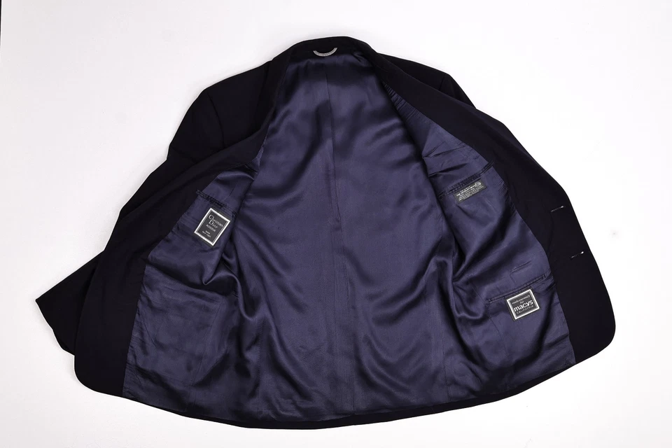 Винтажный классический однотонный темно-синий костюм Christian Dior Monsieur 42 S плиссированные брюки 34x29 - Изображение 4 из 4