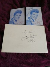 1970's TOM "EB" LESH SIGNED PHOTOS & LARGE INDEX CARD - Green Acres TV Show