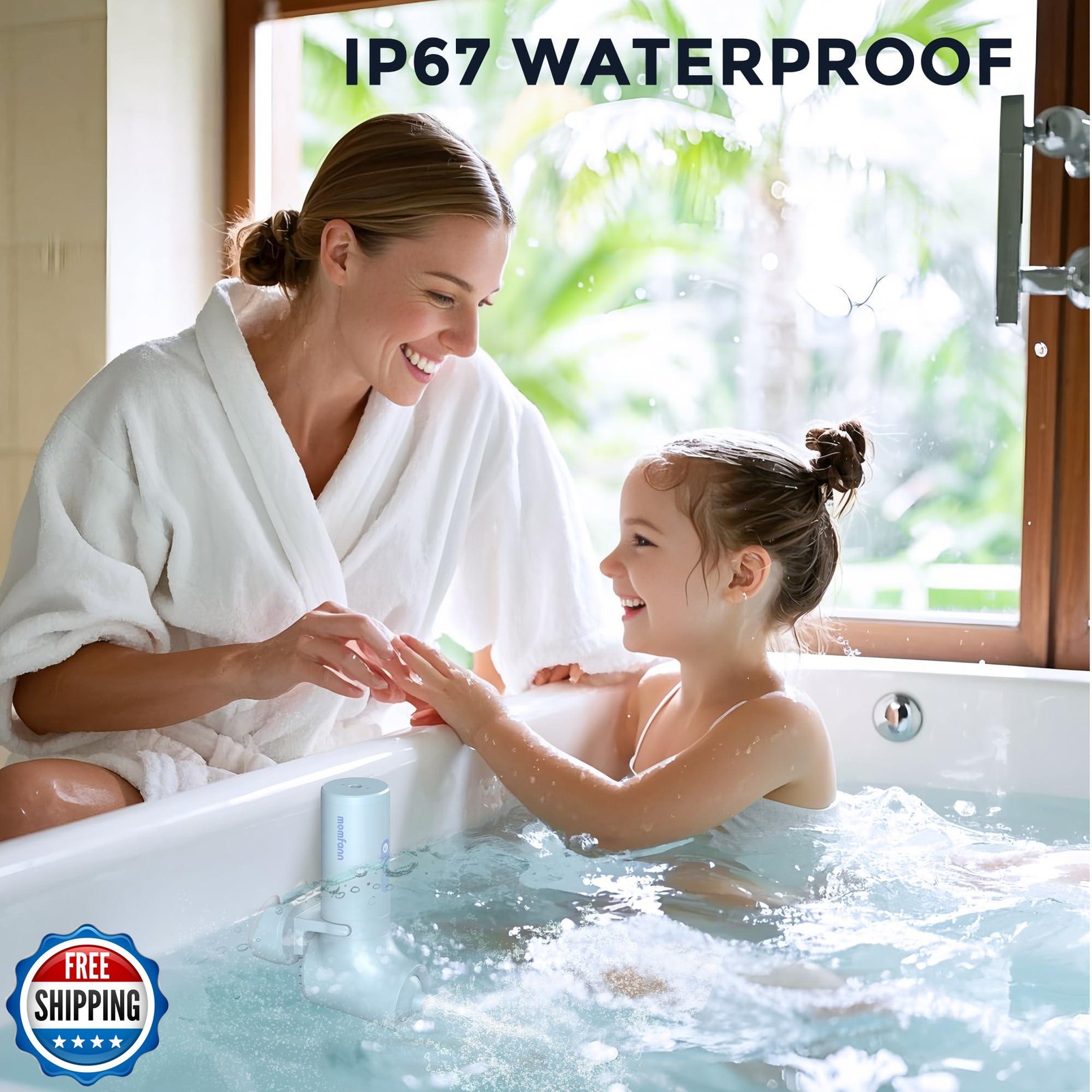 MOMFANN Bath Jets for Tub, Portable Jet Spa for Bathtub, Bubble/J