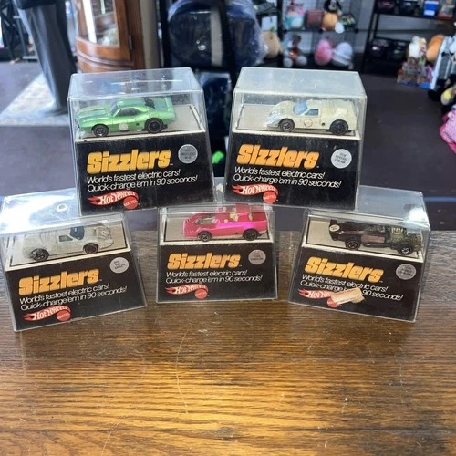 Vintage Hot Wheels Sizzlers Cars – Lot of 5 w/ Cases – Untested – As-Is