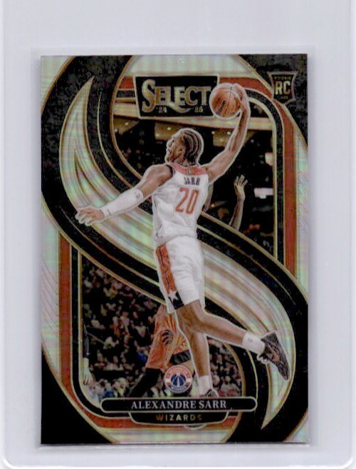 2024-25 Panini Select - Premier Level Alexandre Sarr #185 Silver Prizm (RC)